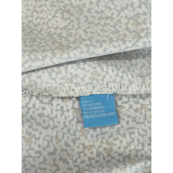 J. McLaughlin Catalina Cloth Geo Print Dress Sz L Short Sleeve Black Brown Tan - Picture 4 of 6